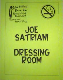 Mr. Satriani's Dressing Room